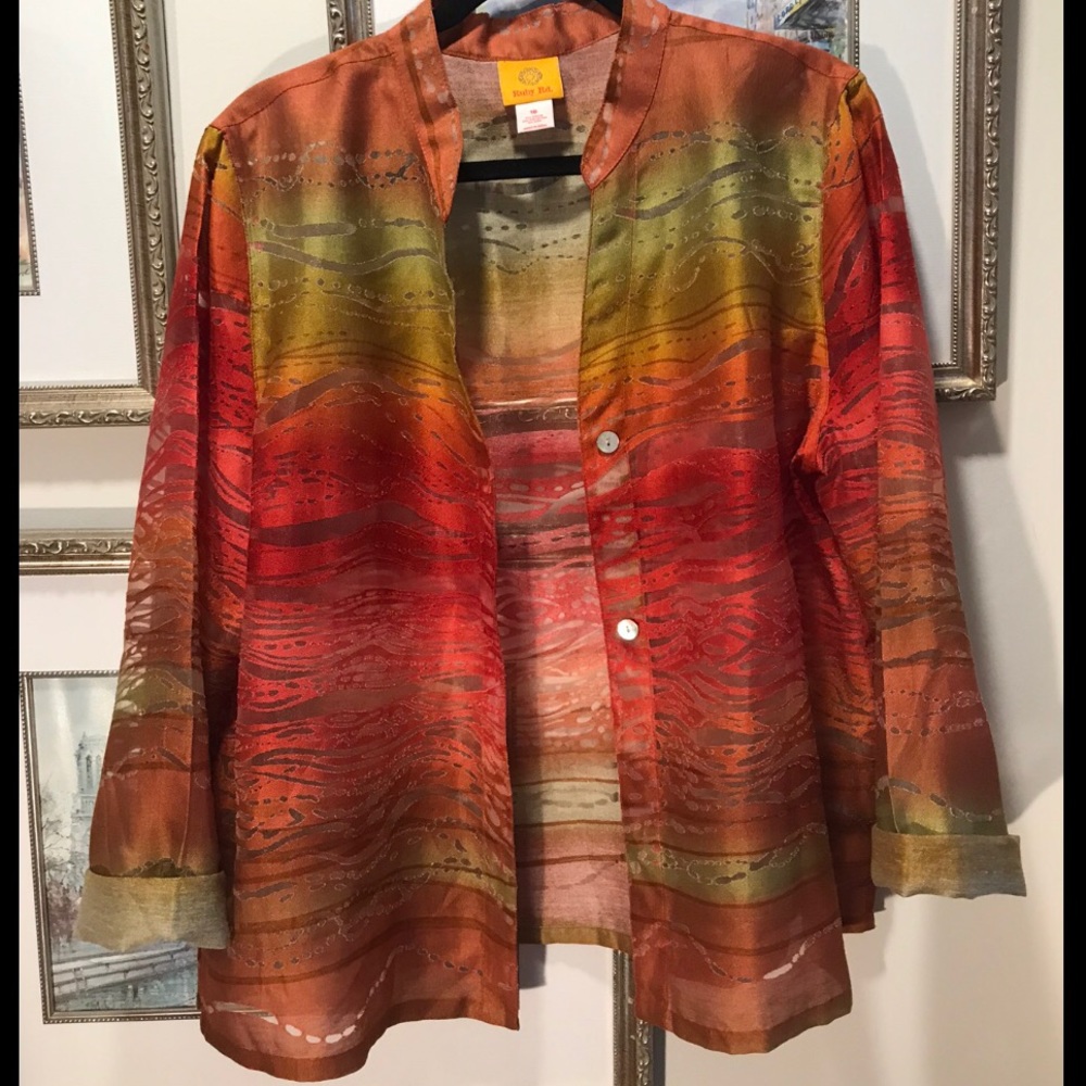 Ruby Road burn-out fabric Blouse/Jacket